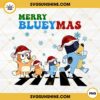 Merry Blueymas Abbey Road PNG, Bluey Family Christmas PNG File