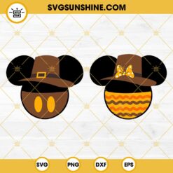 Mickey And Minnie Thanksgiving SVG Bundle, Disney Thanksgiving SVG PNG Files
