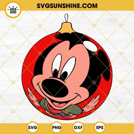 Mickey Christmas Ball SVG, Disney Christmas SVG PNG EPS DXF