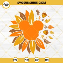 Mickey Sunflower SVG, Disney Fall SVG, Thanksgiving SVG