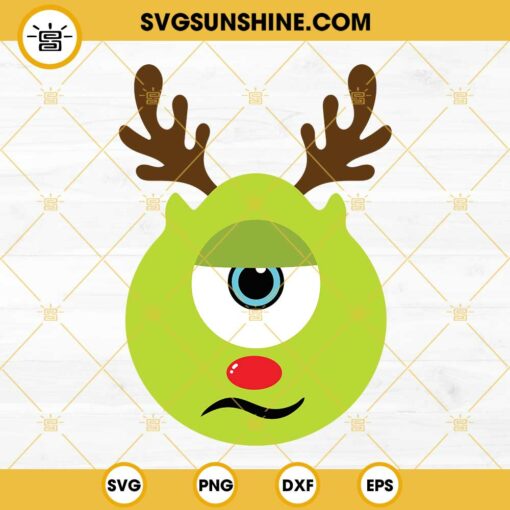 Mike Reindeer SVG, Monsters Inc Christmas SVG PNG DXF EPS