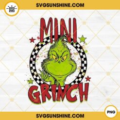 Mini Grinch Christmas PNG File Designs