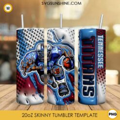 3D Mascot Tennessee Titans Football 20oz Tumbler Wrap PNG File