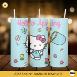 Hello Kitty And Butterfly 20oz Tumbler Wrap PNG File