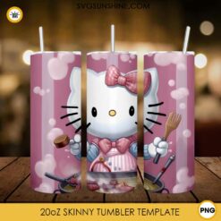 Hello Kitty Cooking 20oz Tumbler Wrap PNG File