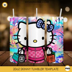 Hello Kitty Luxury Fashion 20oz Tumbler Wrap PNG File