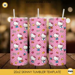 Hello Kitty Pattern Design 20oz Tumbler Wrap PNG File
