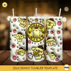 3D Pompompurin Hello Kitty 20oz Tumbler Wrap PNG File