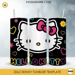 Hello Kitty 20oz Tumbler Wrap PNG File