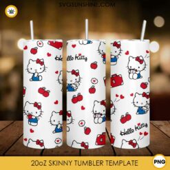 Hello Kitty And Apple 20oz Tumbler Wrap PNG File
