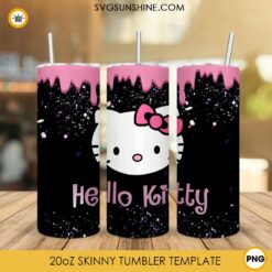 Hello Kitty Pink Glitter 20oz Tumbler Wrap PNG File