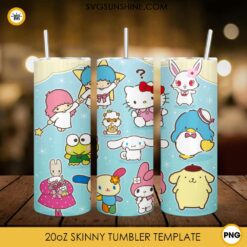 Hello Kitty Sanrio Characters 20oz Tumbler Wrap PNG File