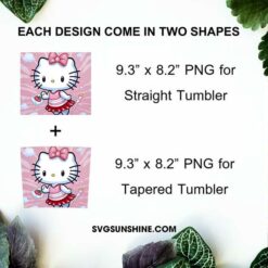 Hello Kitty Pink Cute 20oz Tumbler Wrap PNG File