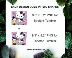 Hello Kitty Witch Pumpkin Halloween 20oz Tumbler Wrap PNG File