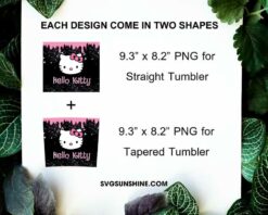 Hello Kitty Pink Glitter 20oz Tumbler Wrap PNG File