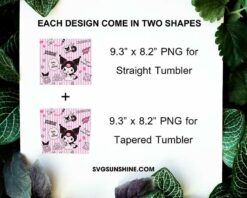 Kuromi 20oz Tumbler Wrap PNG File