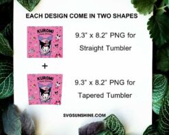 Kuromi Happy Birthday 20oz Tumbler Wrap PNG File