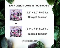 Kuromi Purple Kawaii 20oz Tumbler Wrap PNG File