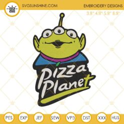 Pizza Planet Toy Story Little Green Aliens Embroidery Design Files