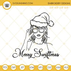Taylor Swift Merry Swiftmas Embroidery Design Files