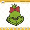 Grinch Girl Christmas Embroidery Design Files