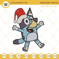 Bluey Merry Christmas Embroidery Design Files