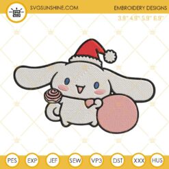Cinnamoroll Merry Christmas Embroidery Design Files