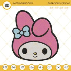 My Melody Face Embroidery Design Files