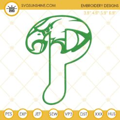 P Philadelphia Eagles Logo Embroidery Design Files