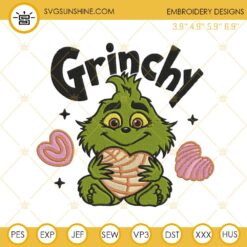 Baby Grinchy Hug Conchas Cake Embroidery Design Files