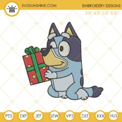 Bluey Christmas Gifts Embroidery Design Files