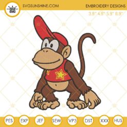 Diddy Kong Embroidery Design Files
