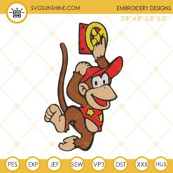Diddy Kong Machine Embroidery Design File