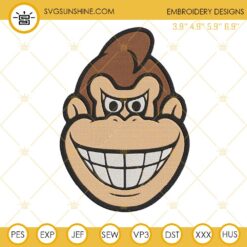 Donkey Kong Face Embroidery Design Files
