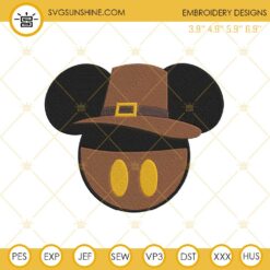Mickey Mouse Thanksgiving Embroidery Design Files