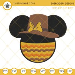 Minnie Mouse Thanksgiving Embroidery Design Files