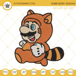 Super Mario Bros Fox Embroidery Design Files