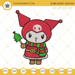 Kuromi Merry Christmas Embroidery Design Files