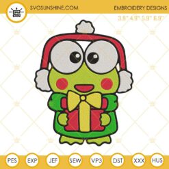 Keroppi Christmas Gifts Embroidery Design Files