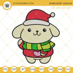 Pompompurin Sanrio Christmas Embroidery Design Files