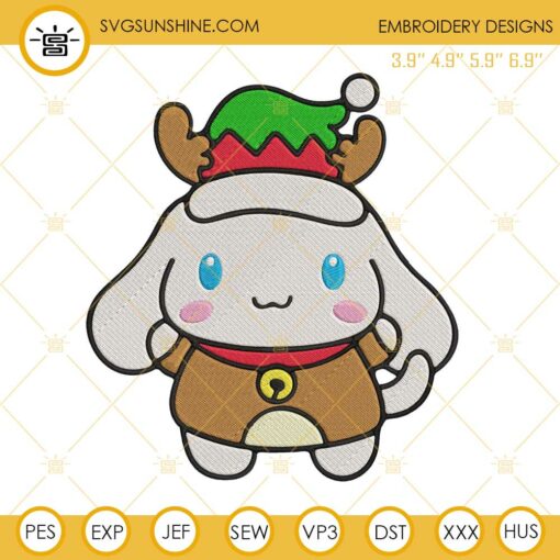 Cinnamoroll Sanrio Christmas Embroidery Design Files