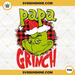 Papa Grinch Christmas PNG File Designs
