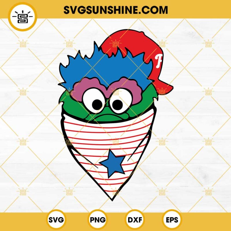 Phillie Phanatic Bandana SVG, Philadelphia Phillies SVG PNG DXF EPS