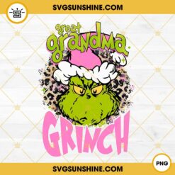 Pink Great Grandma Grinch PNG File Designs