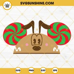 Pluto Gingerbread Hat Ears SVG, Disney Christmas SVG PNG DXF EPS