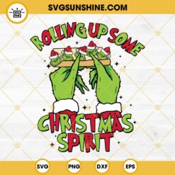 Rolling Up Some Christmas Spirit SVG DXF EPS PNG Designs Silhouette Vector Clipart