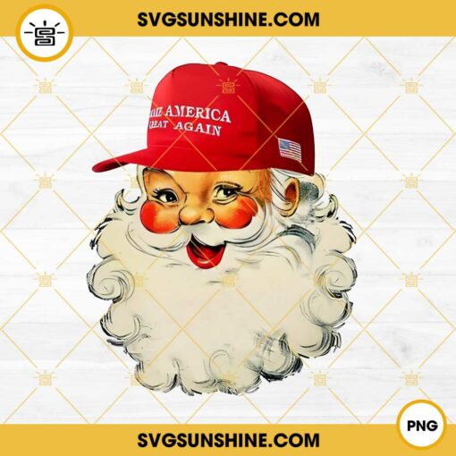 Santa Claus Face Make American Great Again PNG File Designs