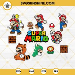 Super Mario Bundle SVG, Nitendo Game SVG EPS PNG DXF Cricut Files