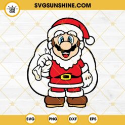 Super Mario Santa Claus SVG, Super Mario Nitendo Christmas SVG EPS PNG DXF