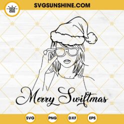 Taylor Swift Christmas Hat SVG, Merry Swiftmas SVG, Taylor Swift Christmas SVG